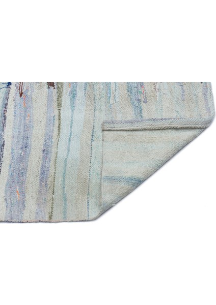 Teselya Bej Çizgili Yün Modern Desenli Yün Hav Toz Vermez Leke Tutmayan Salon Yolluk Mutfak El Dokuma Halı fiyatları