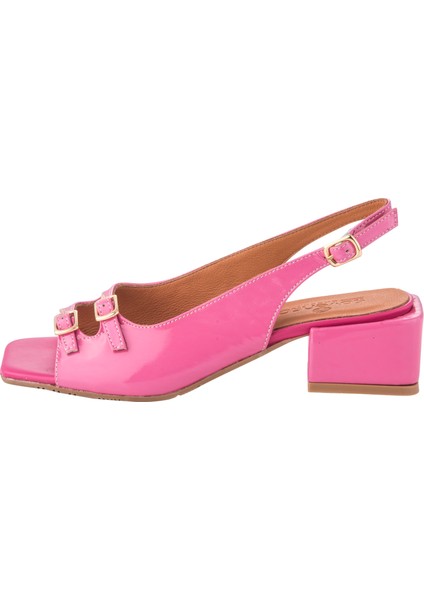 Amaros Hakiki Deri Çift Toka Detaylı Topuklu Ayakkabı modelleri