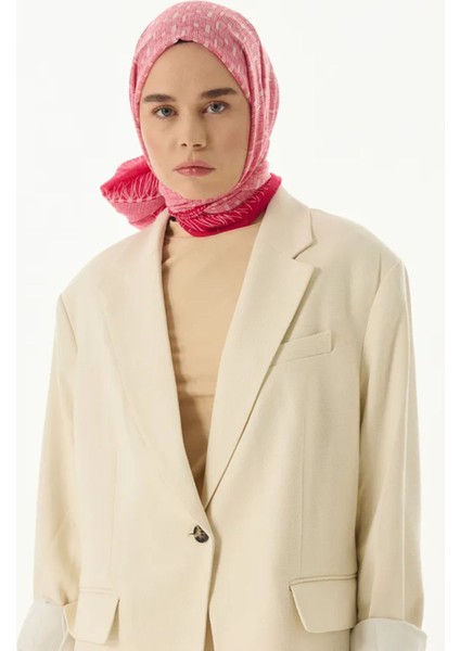 Aria Çizgi Desen Fuşya Pamuklu Şal fiyatları