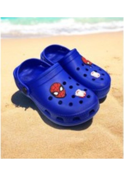 Spiderman Örümcek Adam Figürlü Kalın Ultra Lüks Yumuşak Eva Taban Erkek Çocuk Terlik - Sandalet