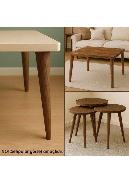 4 Adet Ahşap Ayak 40 cm Ceviz M8 Civatalı Bağlantı Aparatlı Mobilya Tabure Sehpa Masa Destek Ayağı indirimleri