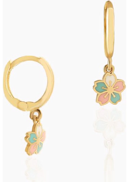 Sakura Halka Sallantılı Çocuk Küpesi