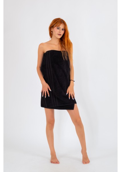 Neşe Home Sofienne 70x140 Banyo Havlusu – Siyah Renk, %100 Pamuklu, Yumuşak ve Emici