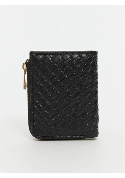 Deri Görünümlü Kroko Desenli Kadın Cüzdan (S5)