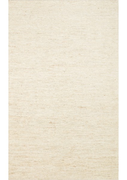 Vaishnavi Düz Bej Pamuk Dikdörtgen El Dokuma