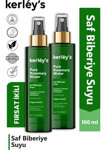 Doğal Saf Biberiye Suyu, Dökülme Karşıtı, Güçlendiricı, Hızlı Saç Uzama, Saç Toniği 100 ml fırsatları