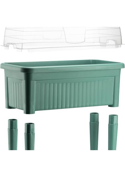 So-Abs3 Fanuslu Ayaklı Bahçe Yetiştirme Saksı 60 Lt Yeşil 3 Adet fiyatları