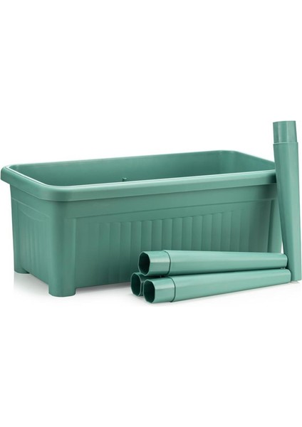 So-Abs3 Fanuslu Ayaklı Bahçe Yetiştirme Saksı 60 Lt Yeşil 3 Adet indirimleri