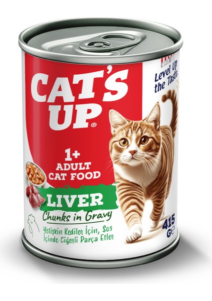 Cats Up Yaş Yetişkin Kedi Maması Ciğerli 415GR 36LI fiyatları