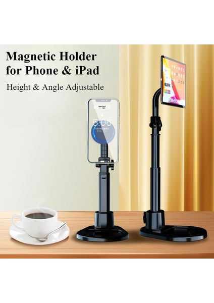 Magsafe ile Uyumlu Açısı Ayarlanabilir Business Model A Sınıfı Malzeme Döner Akıllı Telefon Standı Masaüstü Stand Yayıncı Kick Youtuber Stant Cep Telefon Tutucu T13-2 fiyatları