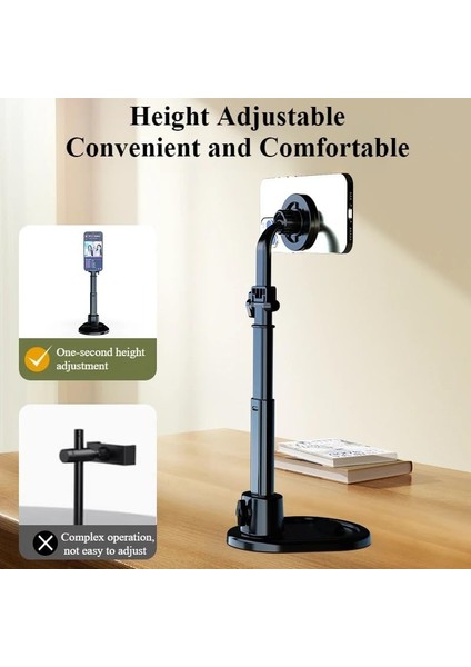 Magsafe ile Uyumlu Açısı Ayarlanabilir Business Model A Sınıfı Malzeme Döner Akıllı Telefon Standı Masaüstü Stand Yayıncı Kick Youtuber Stant Cep Telefon Tutucu T13-2 modelleri