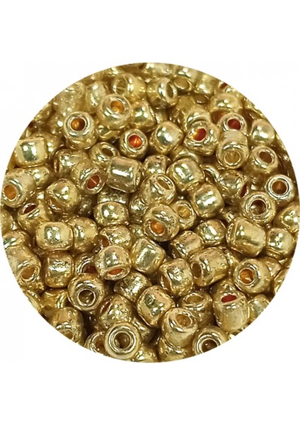 Dökme Cam Kum Boncuk (8/0) 3 mm - 20 Gram - Altın Rengi - BNC144 fiyatları