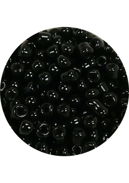 Dökme Cam Kum Boncuk (8/0) 3 mm - 20 Gram - Parlak Siyah - BNC170 fiyatları