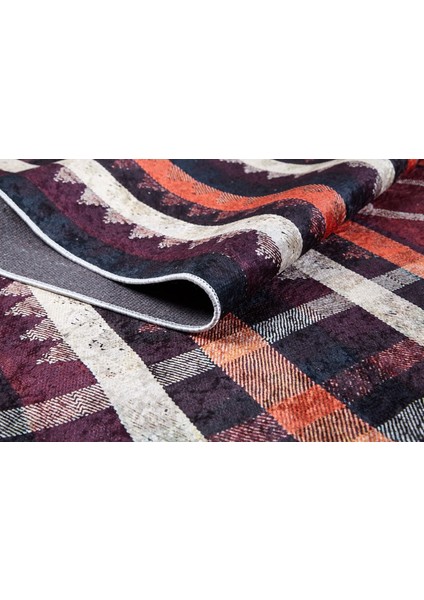 Nagpur Turuncu Modern Etnik Desenli Makinada Yıkanabilir Hav Toz Vermez Leke Tutmayan Kaymaz Taban Dijital Makine Baskı Salon Yolluk Mutfak Halı fırsatları