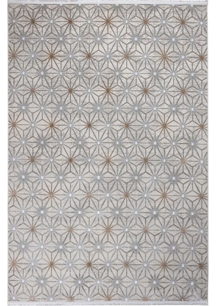 Pesaro Geometrik Vizon Mikrofiber Dikdörtgen Modern Desenli Akrilik Hav Vermeyen Leke Tutmayan Kolay Temizlenen Yumuşak Makine Salon Yolluk Mutfak Halı