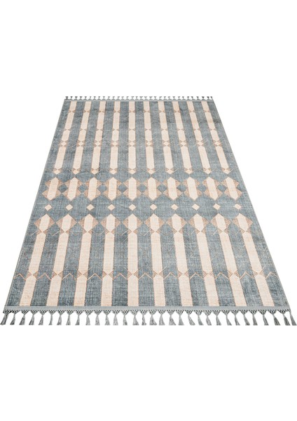 Praval Gri Modern Etnik Desenli Kadife Makinada Yıkanabilir Hav Toz Vermez Leke Tutmayan Kaymaz Taban Dijital Makine Baskı Salon Yolluk Mutfak Halı fiyatları