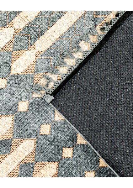 Praval Gri Modern Etnik Desenli Kadife Makinada Yıkanabilir Hav Toz Vermez Leke Tutmayan Kaymaz Taban Dijital Makine Baskı Salon Yolluk Mutfak Halı fırsatları