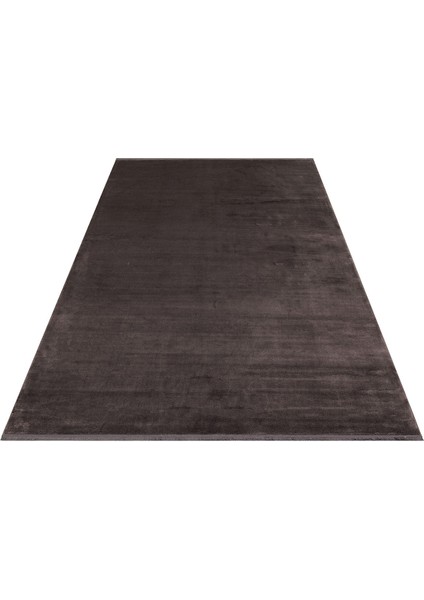 Traun Düz Antrasit Viskon Dikdörtgen Modern Desenli Akrilik Hav Vermeyen Leke Tutmayan Kolay Temizlenen Yumuşak Makine Salon Yolluk Mutfak Halı