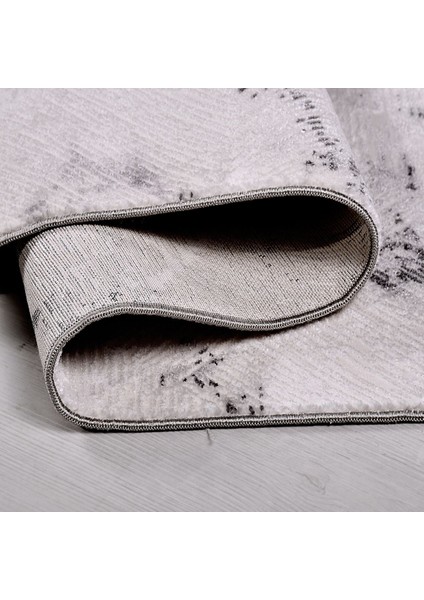 Gri Modern Etnik Desenli Mikro Hav Vermeyen Leke Tutmayan Kolay Temizlenen Yumuşak Makine Salon Yolluk Mutfak Halı modelleri