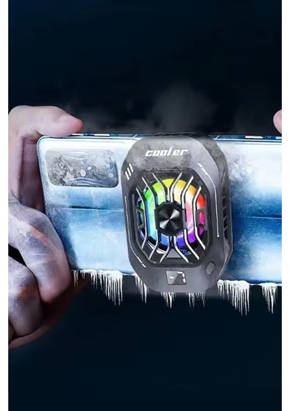 Gaming Telefon Hava Soğutma Fanı Radyatör Fan Rgb LED Telefon Soğutucu Tak Çalıştır E Sporcu Fan