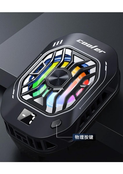 Gaming Telefon Hava Soğutma Fanı Radyatör Fan Rgb LED Telefon Soğutucu Tak Çalıştır E Sporcu Fan fırsatları