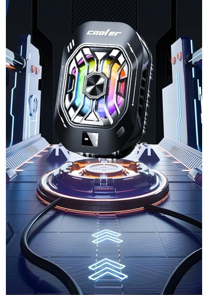 Gaming Telefon Hava Soğutma Fanı Radyatör Fan Rgb LED Telefon Soğutucu Tak Çalıştır E Sporcu Fan indirimleri