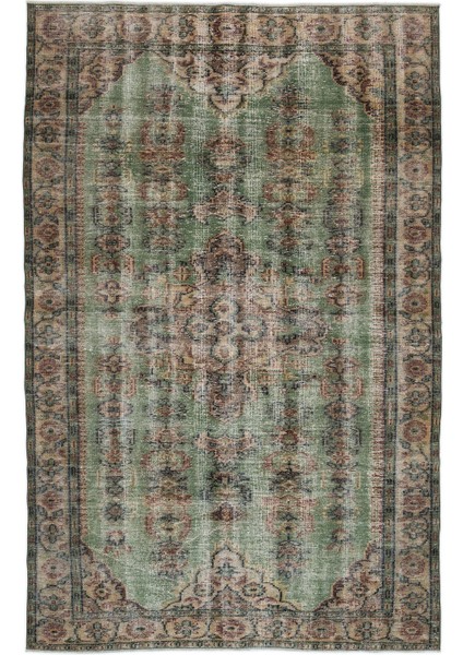 Atina Kahverengi Eskitme Yün Modern Desenli Yün Hav Toz Vermez Leke Tutmayan Salon Yolluk Mutfak El Dokuma Halı