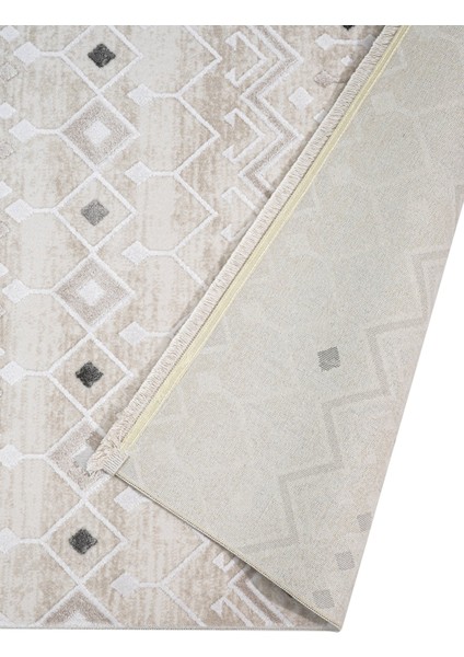 Oasis Geometrik Gri Örgü Dikdörtgen Modern Desenli Akrilik Hav Vermeyen Leke Tutmayan Kolay Temizlenen Yumuşak Makine Salon Yolluk Mutfak Halı modelleri