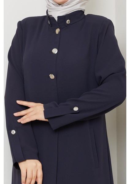 Yazlık Kadın Tesettür Yarım Pardesü Ferace Kap Giyçık 4915K modelleri