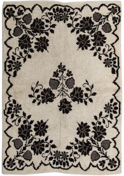 Iskece Bej Patchwork Yün Modern Desenli Yün Hav Toz Vermez Leke Tutmayan Salon Yolluk Mutfak El Dokuma Halı