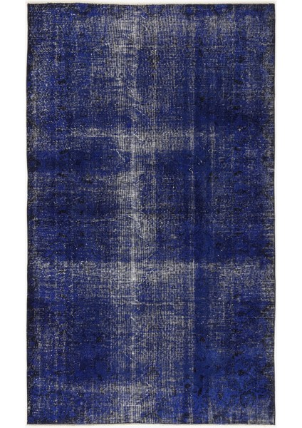 Atina Mavi Eskitme Yün Modern Desenli Yün Hav Toz Vermez Leke Tutmayan Salon Yolluk Mutfak El Dokuma Halı