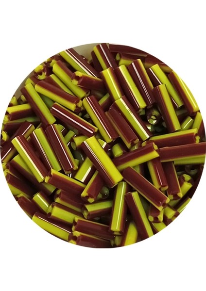 Uzun Boru Kesme Boncuk Çap 2mm Uzunluk 10 mm - 20 Gram - Koyu Kırmızı Sarı - BNC258 fiyatları