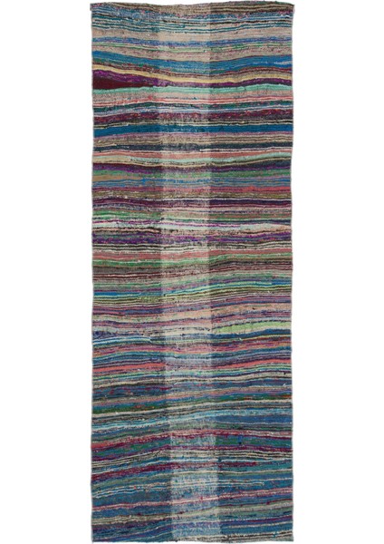 Girit Bej Çizgili Yün Modern Desenli Yün Hav Toz Vermez Leke Tutmayan Salon Yolluk Mutfak El Dokuma Halı