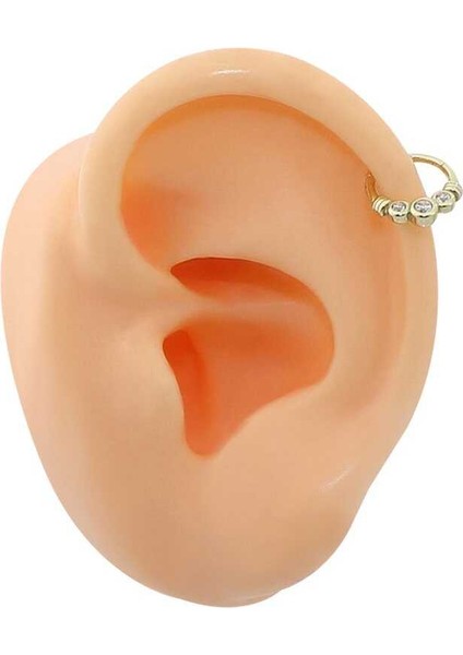 Üç Taş Motifli Helix Piercing