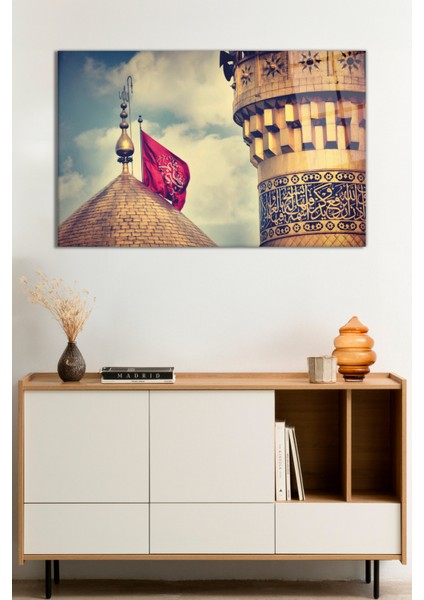 Dini Motifli Islami Minare Islami Cam Tablo, Darbelere Dayanıklı Kırılmaz Cam, Hediyelik