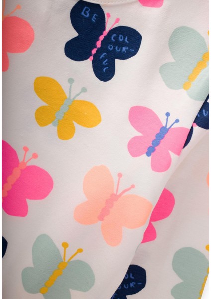 Desenli Pijama Takım 2-10 Yaş Kelebek Desen modelleri