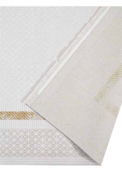 Sunlit Çerçeveli Gold Örgü Dikdörtgen Modern Desenli Akrilik Hav Vermeyen Leke Tutmayan Kolay Temizlenen Yumuşak Makine Salon Yolluk Mutfak Halı indirimleri