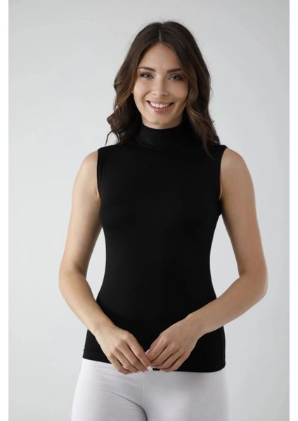Vivaldi Kadın Siyah Sıfır Kol Balıkçı Body 350