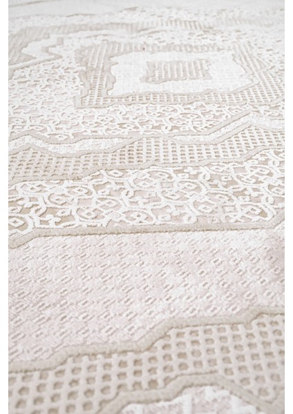 Abstain Klasik Gri Akrilik Dikdörtgen Modern Desenli Akrilik Hav Vermeyen Leke Tutmayan Kolay Temizlenen Yumuşak Makine Salon Yolluk Mutfak Halı