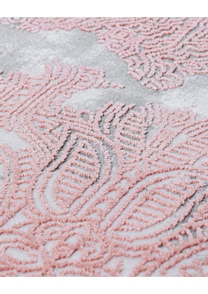 Leila Modern Pembe Pamuk Dikdörtgen Modern Desenli Akrilik Hav Vermeyen Leke Tutmayan Kolay Temizlenen Yumuşak Makine Salon Yolluk Mutfak Halı fırsatları