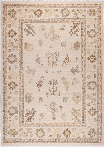 Keyton Çerçeveli Bej Bambu Dikdörtgen Modern Desenli Akrilik Hav Vermeyen Leke Tutmayan Kolay Temizlenen Yumuşak Makine Salon Yolluk Mutfak Halı