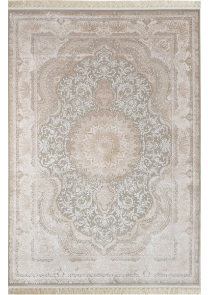 Klasik Krem Viskon Dikdörtgen Modern Desenli Akrilik Hav Vermeyen Leke Tutmayan Kolay Temizlenen Yumuşak Makine Salon Yolluk Mutfak Halı