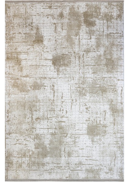 Modern Krem Akrilik Dikdörtgen Modern Desenli Akrilik Hav Vermeyen Leke Tutmayan Kolay Temizlenen Yumuşak Makine Salon Yolluk Mutfak Halı