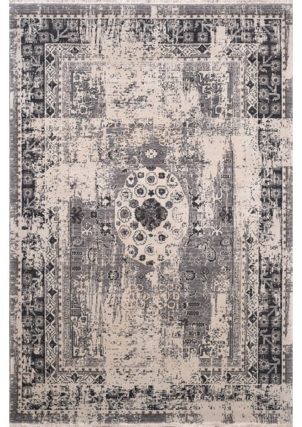 Keyman Klasik Krem Bambu Dikdörtgen Modern Desenli Akrilik Hav Vermeyen Leke Tutmayan Kolay Temizlenen Yumuşak Makine Salon Yolluk Mutfak Halı