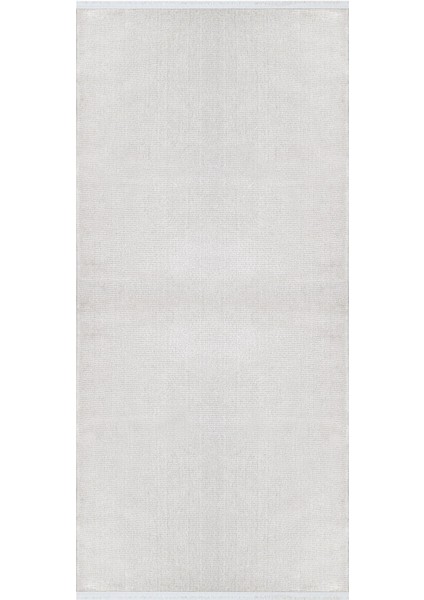 Pithoragarh Düz Beyaz Akrilik Kare Modern Desenli Akrilik Hav Vermeyen Leke Tutmayan Kolay Temizlenen Yumuşak Makine Salon Yolluk Mutfak Halı