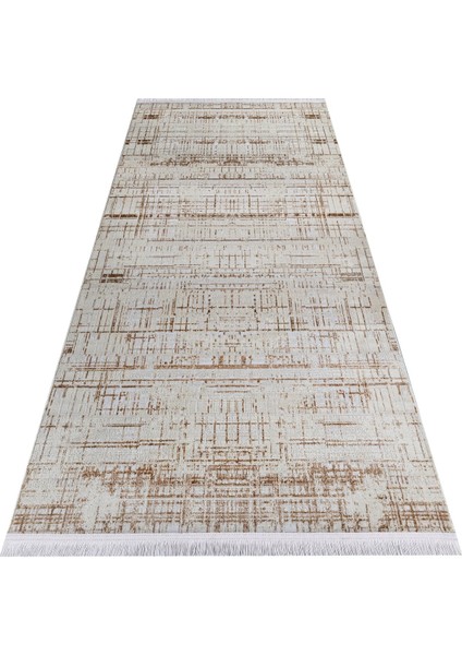Tenterfield Modern Kahverengi Polyester Dikdörtgen Modern Desenli Akrilik Hav Vermeyen Leke Tutmayan Kolay Temizlenen Yumuşak Makine Salon Yolluk Mutfak Halı indirimleri