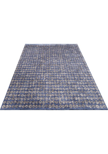 Modern Lacivert Viskon Dikdörtgen Modern Desenli Akrilik Hav Vermeyen Leke Tutmayan Kolay Temizlenen Yumuşak Makine Salon Yolluk Mutfak Halı fiyatları