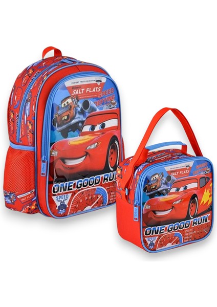 Şimşek Mcqueen Lisanslı erkek çocuk ilkokul çantası ortaokul erkek çocuk okul çantası termal beslenme çantası