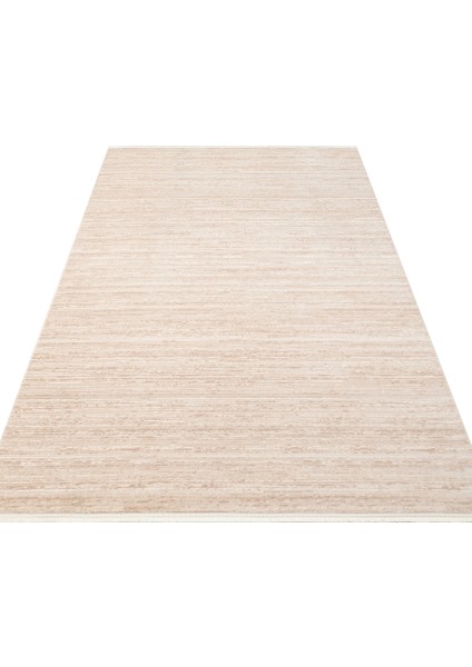 Bej Düz Etnik Modern Desenli Akrilik Hav Vermeyen Leke Tutmayan Kolay Temizlenen Yumuşak Makine Salon Yolluk Mutfak Halı