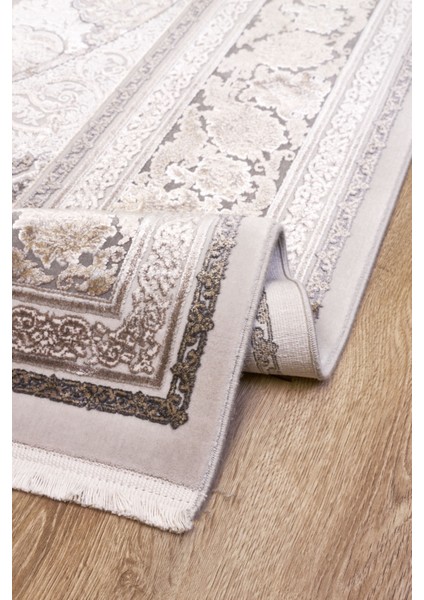 Pravalika Çerçeveli Bej Viskon Dikdörtgen Modern Desenli Akrilik Hav Vermeyen Leke Tutmayan Kolay Temizlenen Yumuşak Makine Salon Yolluk Mutfak Halı indirimleri